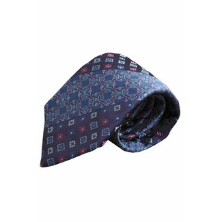 Blue silk necktie V45