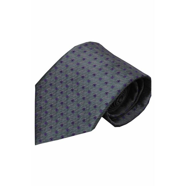 Alberto Vincelli Gray silk necktie Alazio 01