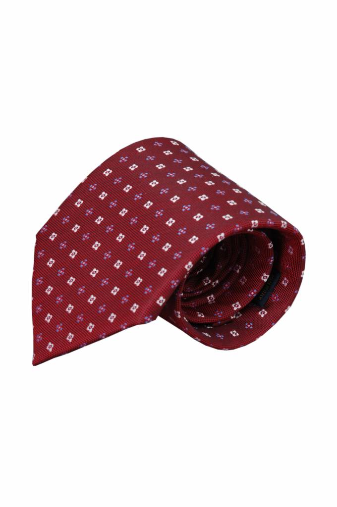 Rode zijden stropdas Itala 01