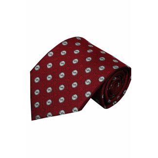 Red silk necktie Albenga 01