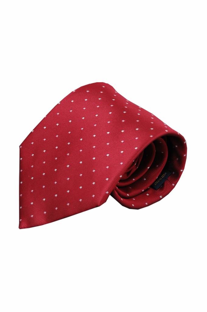 Rode zijden stropdas Gubbio 01