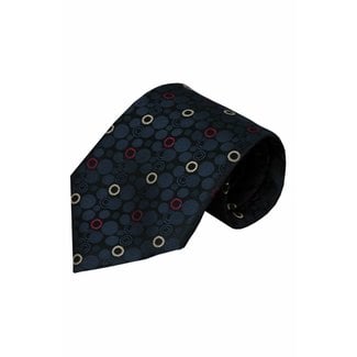 Blue silk necktie Brescia 01