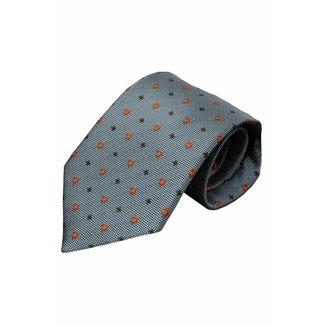 Gray silk necktie Valda 01
