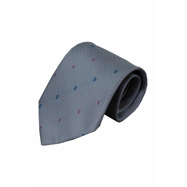 Alberto Vincelli Grey silk necktie Ulmi 01
