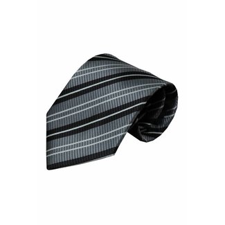 Grey silk necktie Lenta 01