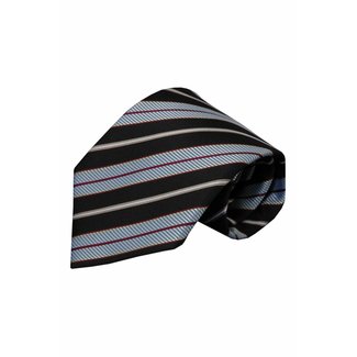 Black silk necktie Fisole 01