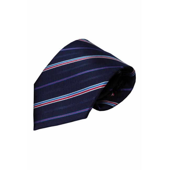 Alberto Vincelli Blauwe zijden stropdas Eddo 01