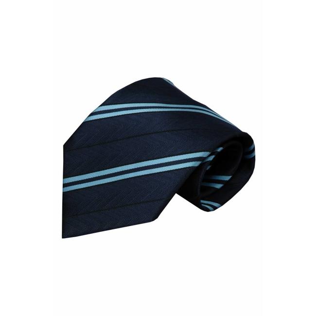Alberto Vincelli Blue silk necktie Aosta 01