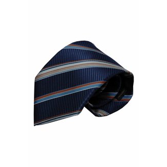 Blue silk necktie Trieste 01