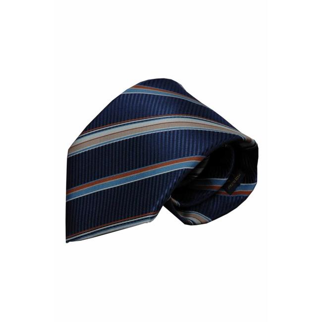 Alberto Vincelli Blauwe zijden stropdas Trieste 01