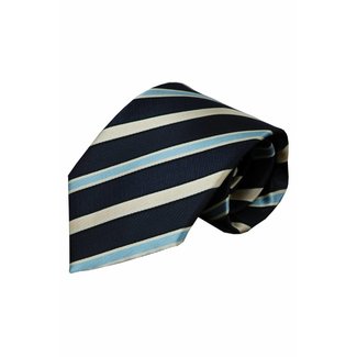 Blue silk necktie Penne 01