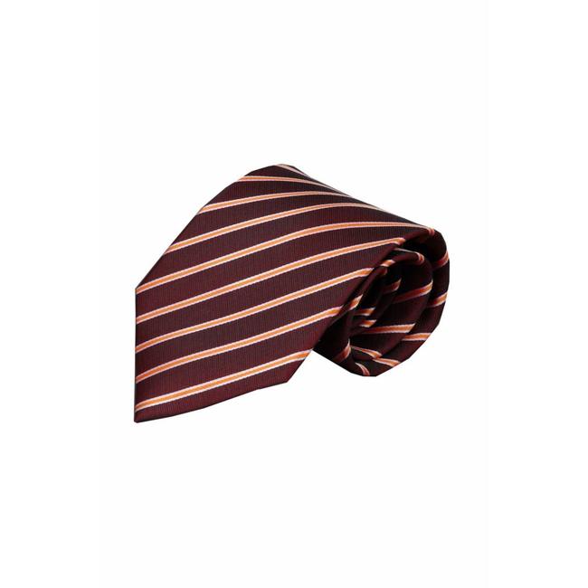 Alberto Vincelli Brown silk necktie Albano 01