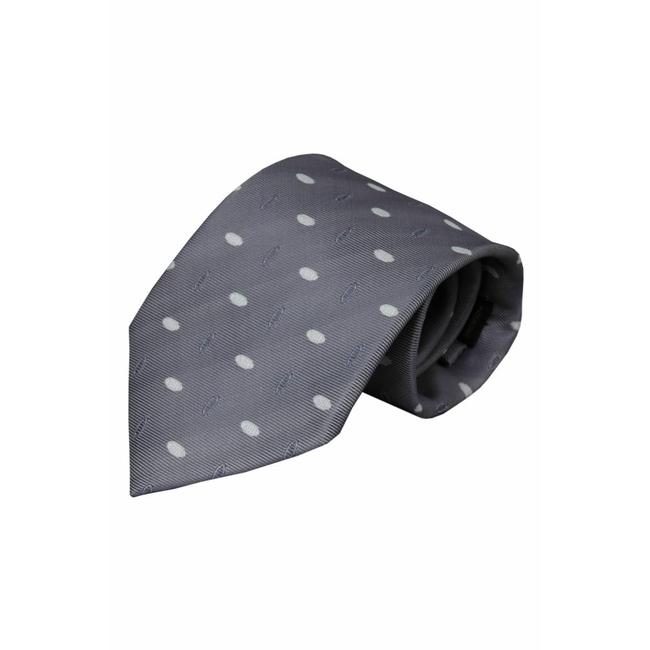 Alberto Vincelli Grey silk necktie Paola 01