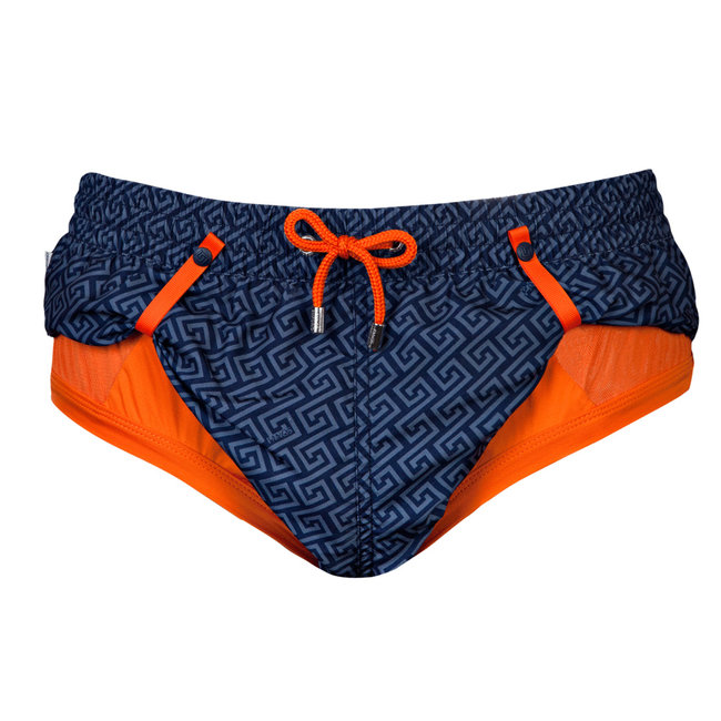 Blauen Badehose Meander von Panos Emporio