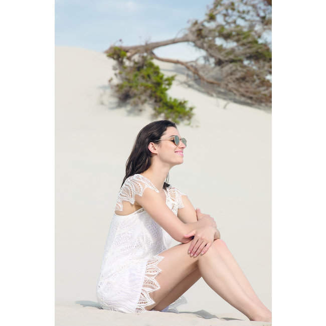operatie alleen datum Lise Charmel Badmode strandjurk kort wit kant ASA15A4 - Italian Design  Fashion & Beauty