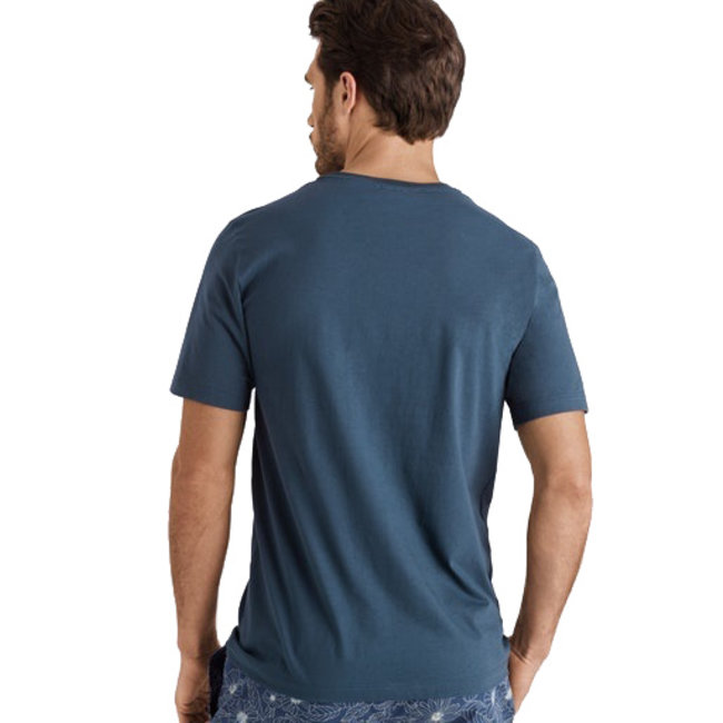 Hanro Männer Sleep & Lounge Living Leisure k/arm T-shirt blau 075050