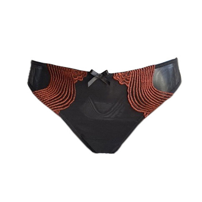 AMBRA AMBRA Lingerie slips Dunes string zwart 1470