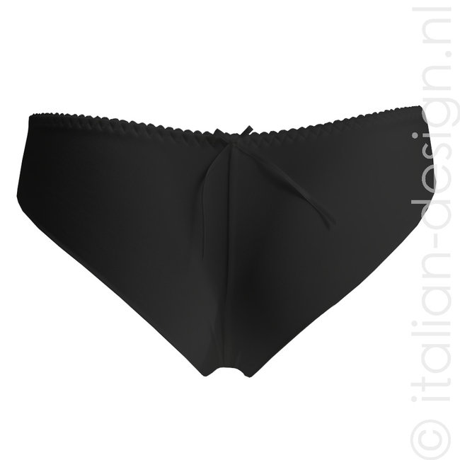 AMBRA Platinum Brasil Slip 1239 | Luxus Damen Slip | Schwarz/Elfenbein