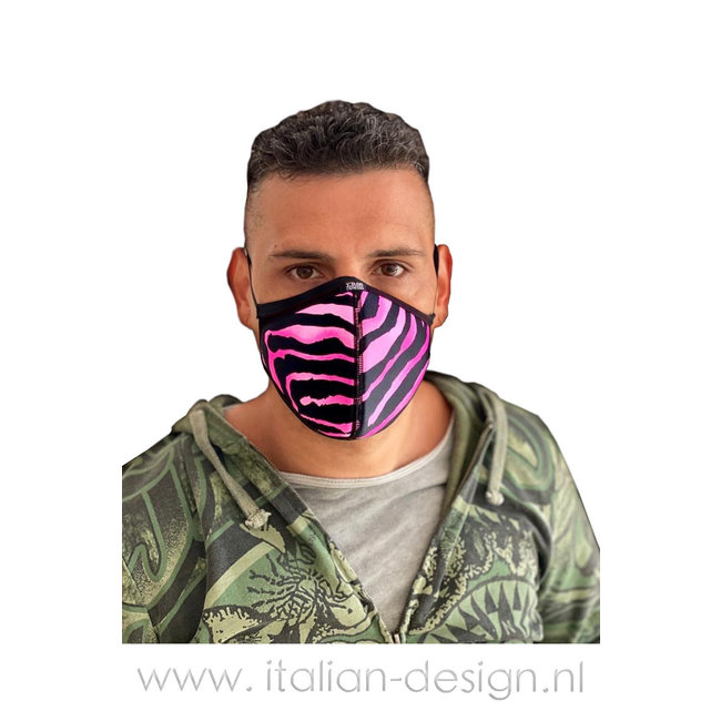 Stylische Rosa Tiger-Maske -Modisch & wiederverwendbar