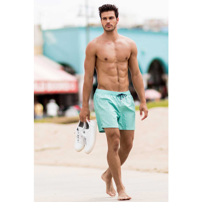 Blue swim shorts Meander by Panos Emporio