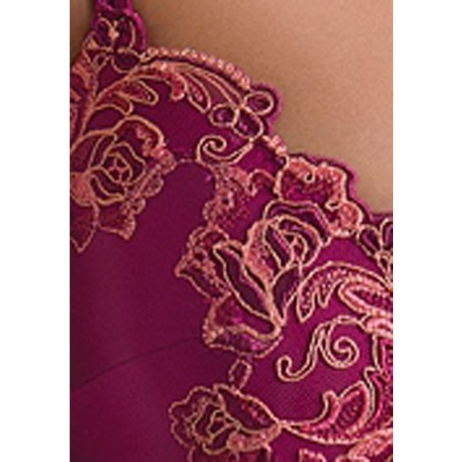 AMBRA Dessous  BHs Silk Fuchsia Push-up BH rot 0628
