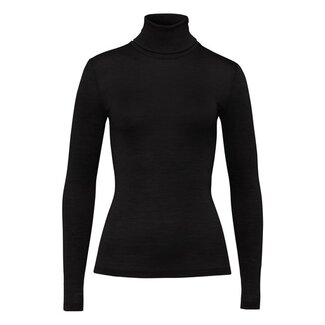 HANRO Damen-Skiunterwäsche HANRO Wolle & Seide Rollkragenpullover Schwarz 071423