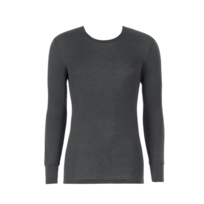 Hanro Männer ski Unterwasche Wolle & Seide r/h l/arm shirt schwarz 073402