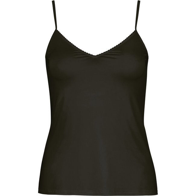 Hanro Dames Satin de Luxe spaghetti-top  zwart  071063