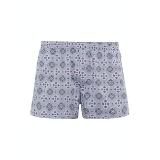 HANRO Hanro Fancy Woven Herren Boxershorts - Graues Ornamentmuster (074015)