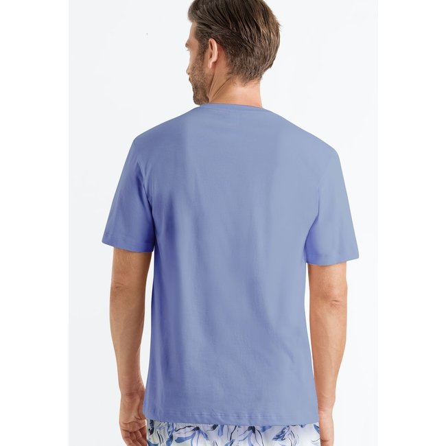Hanro Männer Sleep & Lounge Living Leisure s/slv  shirt blau 075050