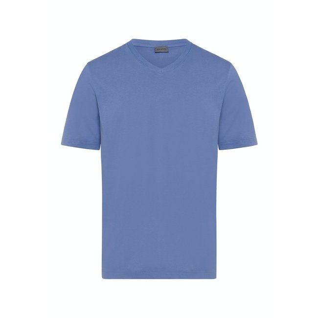 Hanro Heren Sleep & Lounge Living Leisure s/slv  shirt blauw 075050