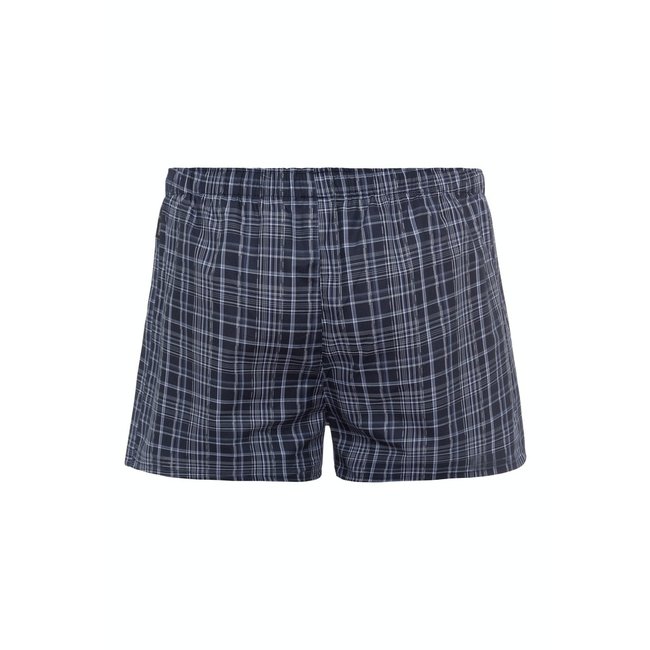Hanro Heren Fancy Woven boxers geruit blauw 074015