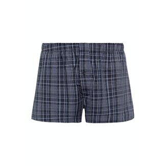 HANRO Hanro Heren Fancy Woven boxers geruit blauw 074015