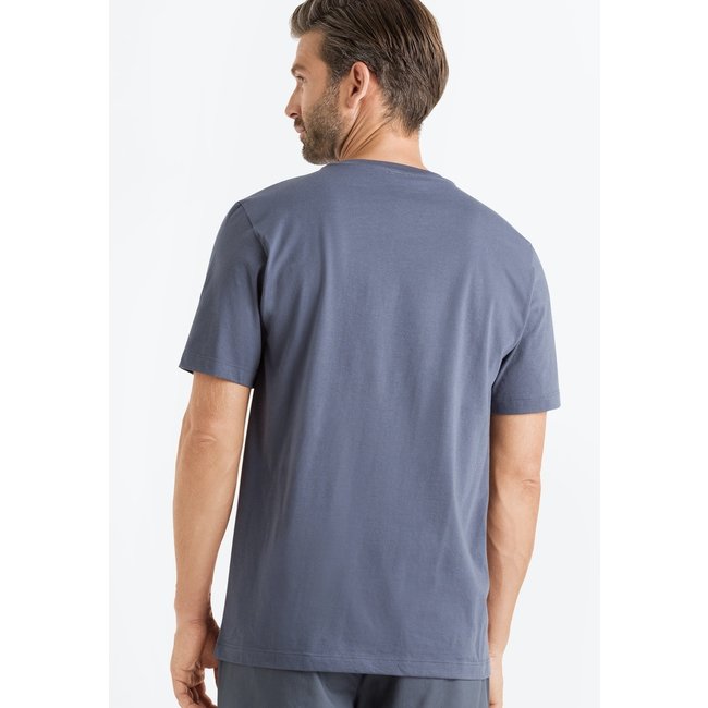 Hanro Men Sleep & Lounge Living Leisure s/slv T-shirt blue 075050