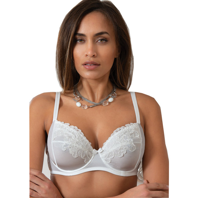 AMBRA Lingerie Bras 3-parts bracket Bra Ivory  0434