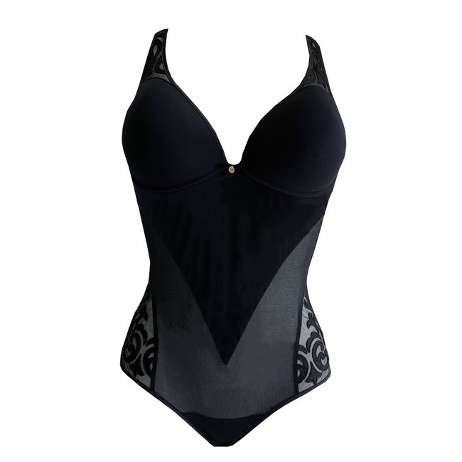 AMBRA Baroque Body Push up Bh Schwarz