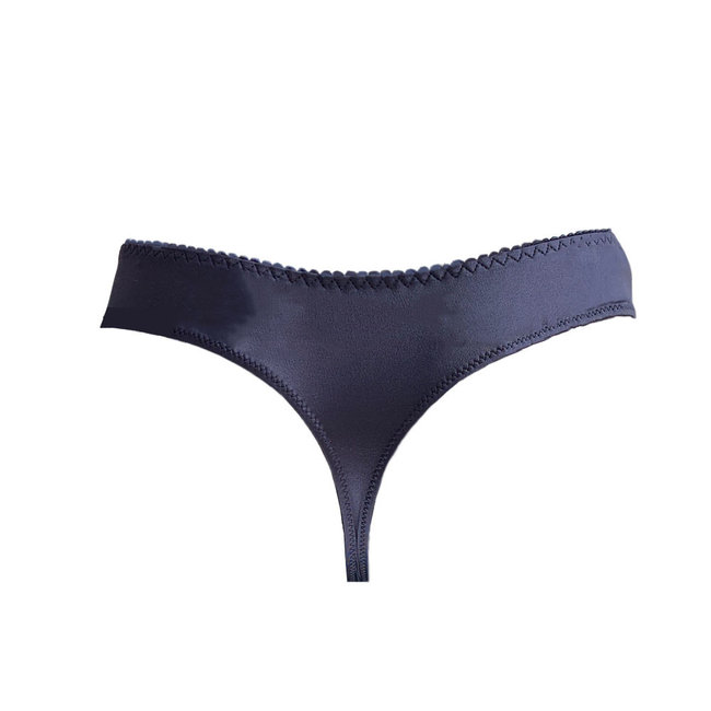 AMBRA Dessous  slips Titanium String Blau  1430