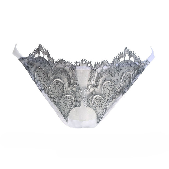 AMBRA AMBRA Lingerie slips Grand Arche Tanga Wit/grijs 1325