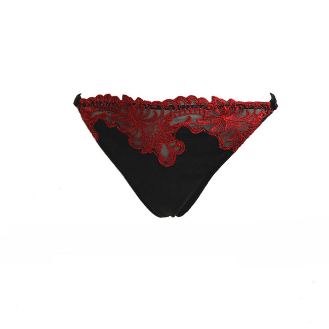 AMBRA  AMBRA Dessous Slips Platinum Royale Tanga schwarz/rot 1635