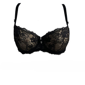 AMBRA Lingerie Bras DARK/DEEP NUDE Balconnet Bra black/brown 0952