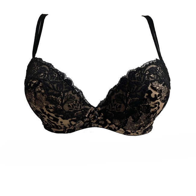 Bra, Cute Transparent Net Floral Bra. Tie Lace At The Back And On The Neck.
