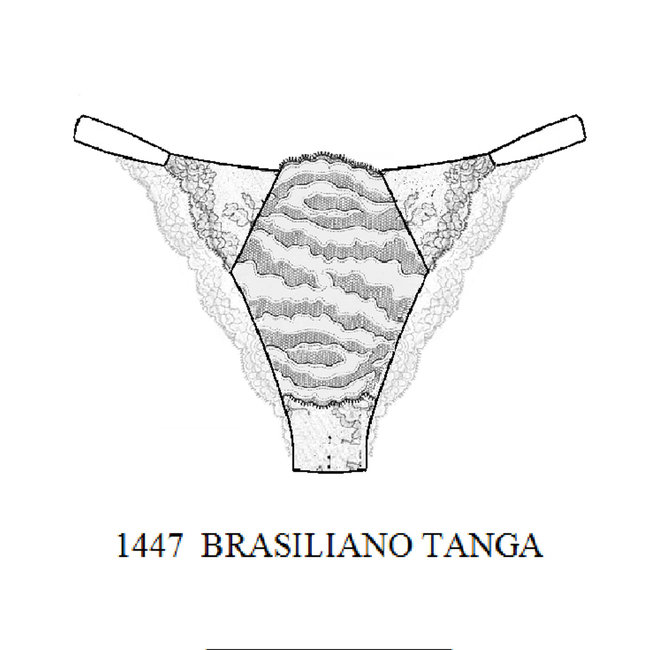 AMBRA Dessous Sauvage  brasil/tanga braun/schwarz 1447