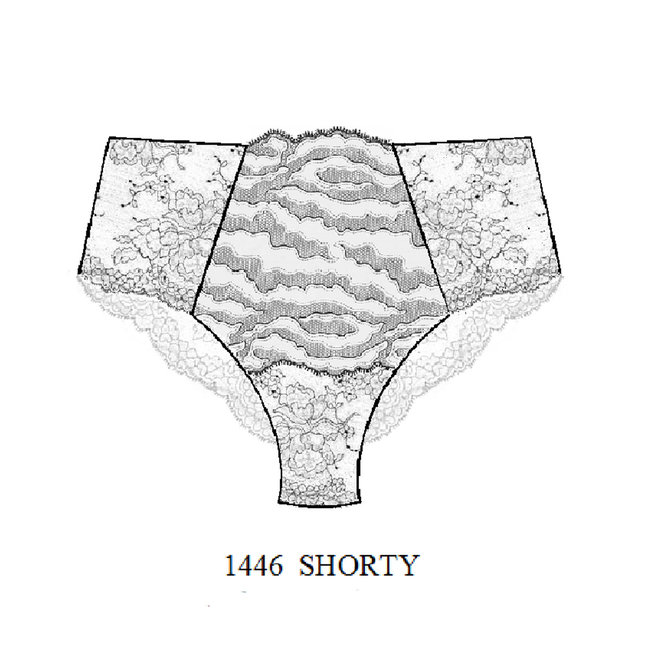 AMBRA Lingerie Sauvage Shorty Bruin/zwart 1446