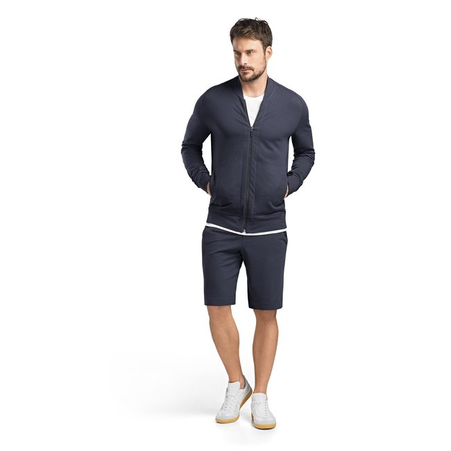 Hanro Männer Sleep & Lounge Living Leisure Zip-jacke  grau