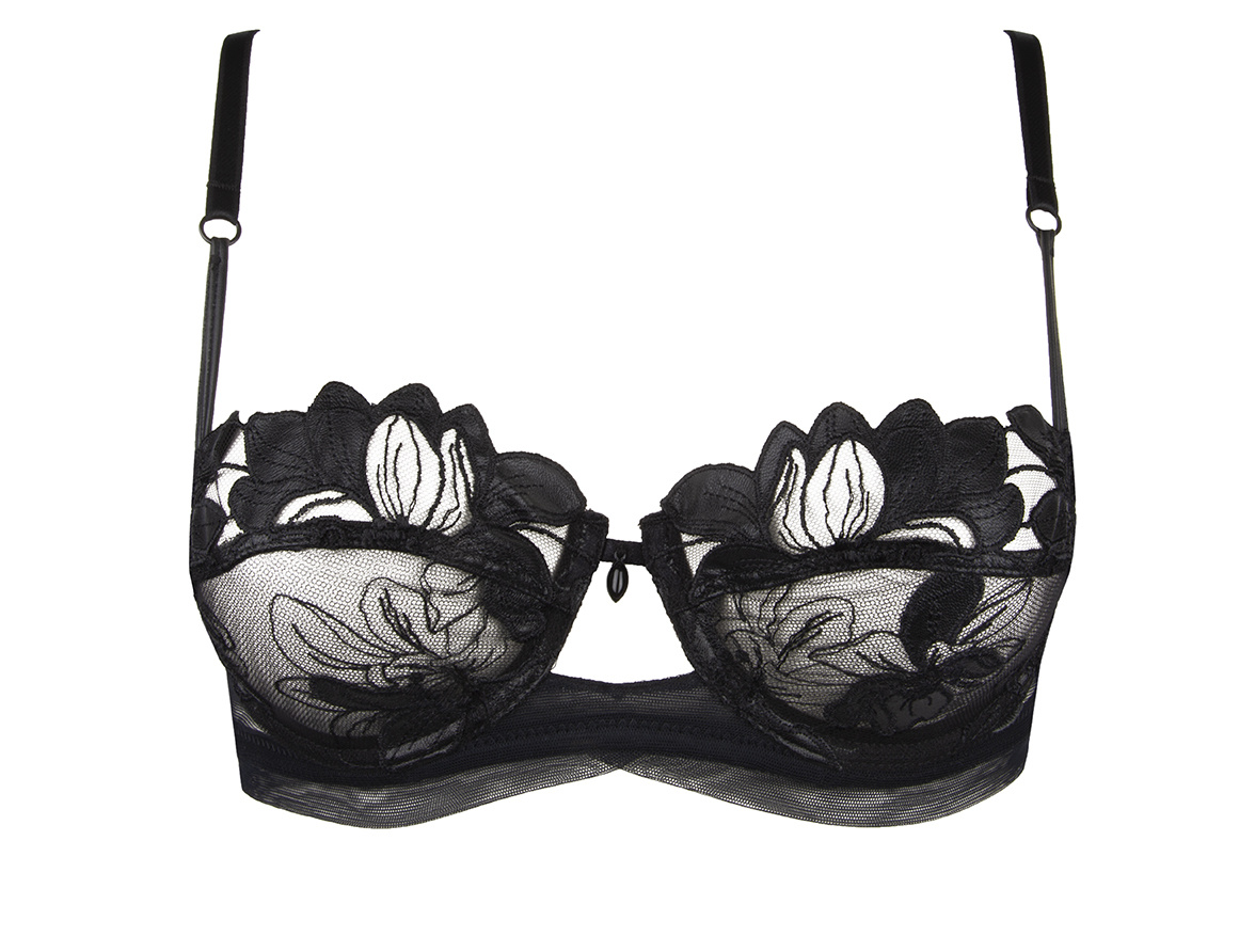 Soutien-gorge Balconnet Lise Charmel - Taille 85A, Couleur Gris Blanc - Modèle Miss Toi REF ECC3542 - Neuf Avec étiquettes