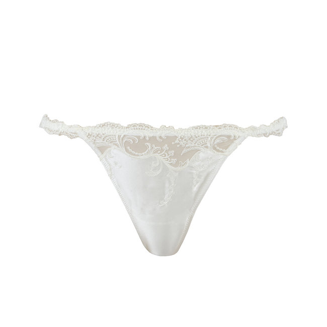 Lise Charmel  Lingerie Lise Charmel Lingerie Splendeur Soie String sexy Ecru ACC0580