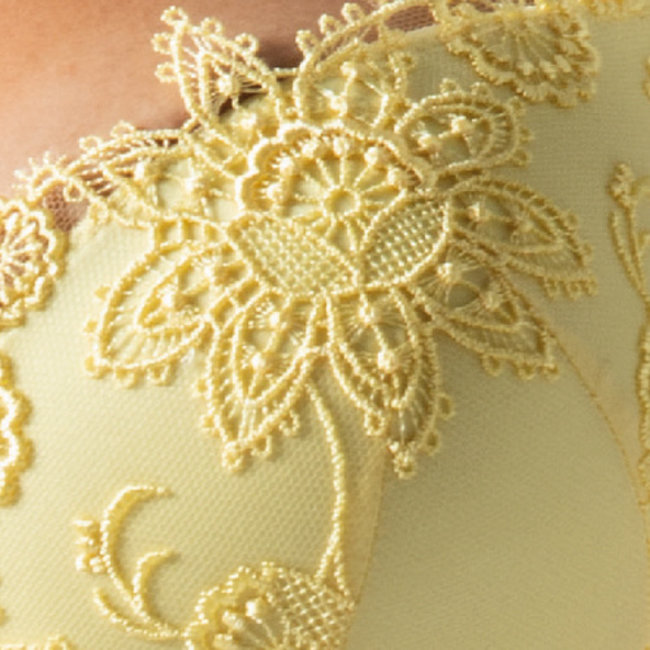 AMBRA Dessous BHs Bouquet de Fleurs Öl druck BH gelb 0606