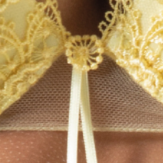 AMBRA Lingerie Bras Bouquet de Fleurs Oil push BH yellow 0606