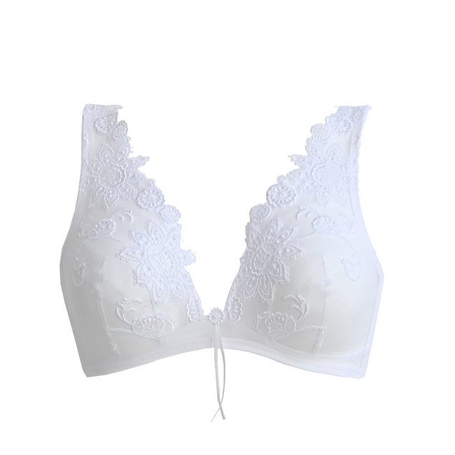 AMBRA AMBRA Lingerie Bras Bouquet de Fleurs Bralette white 0603