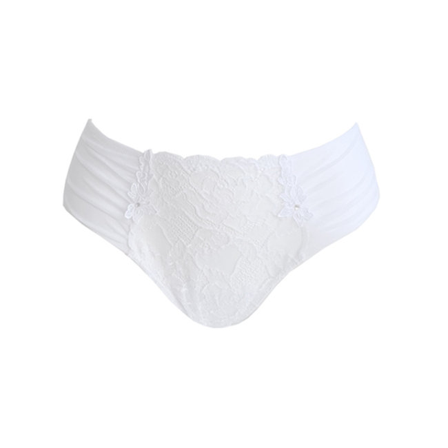 AMBRA Dessous Slips Valencienne Shorty weiß 1762